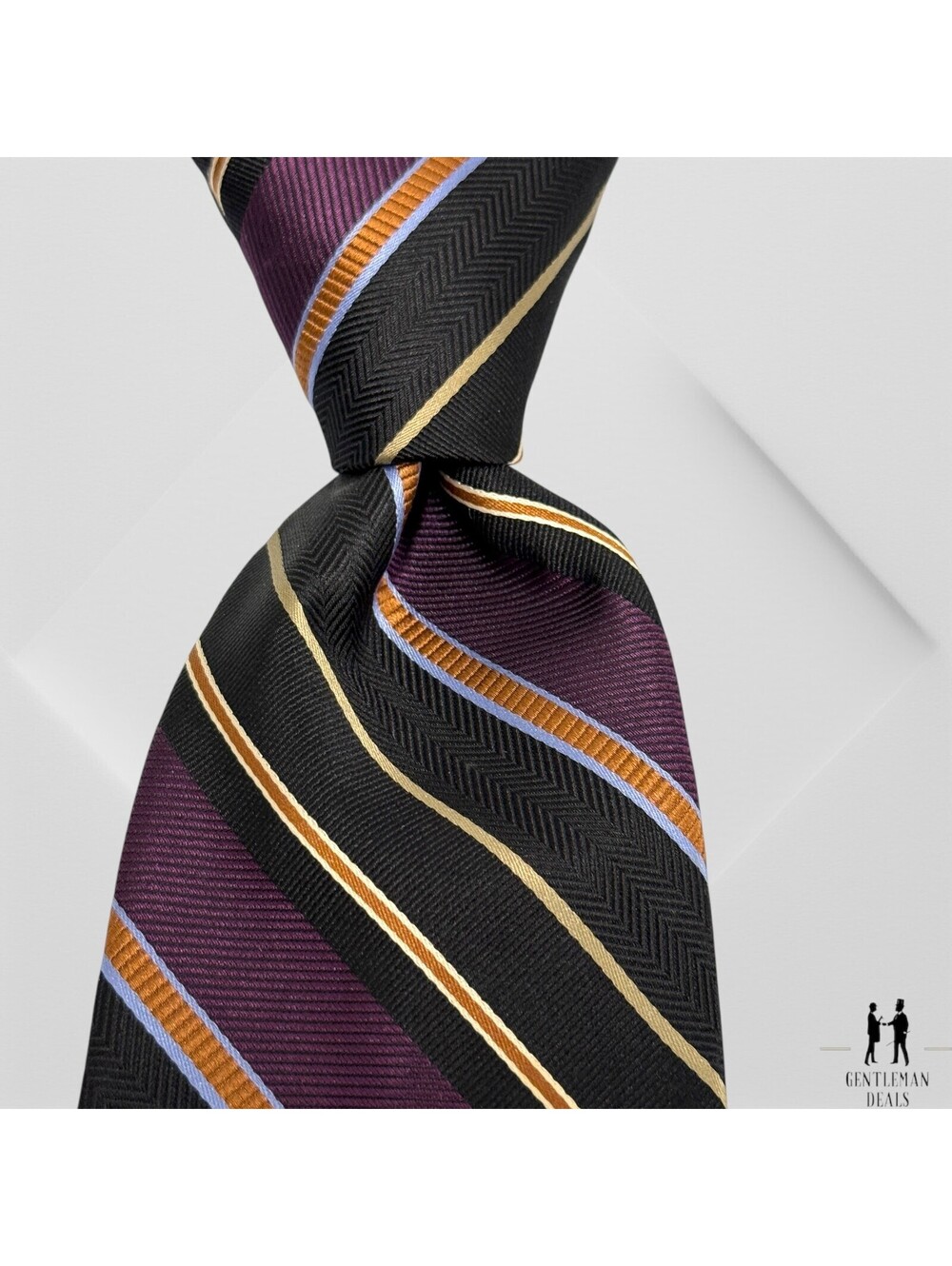Robert Talbott Tie Best of Class Regimental Silk Made USA Striped Long 60x3.5